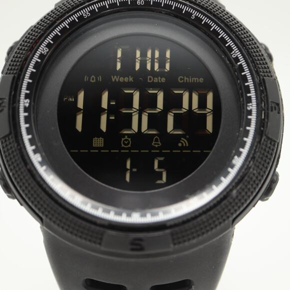 SKMEI Mens Jumbo 50mm Black Digital Sport Watch Alarm Chrono Timer w New Battery - Picture 5 of 14